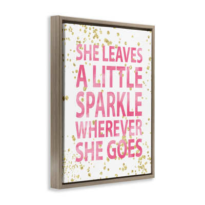 «She Leaves A Little Sparke», art mural sur toile par Susan Newberry Designs