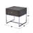 Grey Oak and Chrome Storage End Table