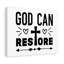 «God Can Restore Christian», impression murale verset de la Bible prêt à être accroché-899446045