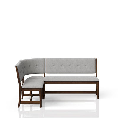 Banc de salle à manger incurvé de style Mid-Century
