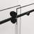 60 In. W X 66 In. H Single Sliding Frameless Shower Door/Enclosure In Matte Black Finish With Clear Glass-122790635