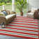Deltana Striped Indoor / Outdoor Rug