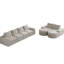 Canapé modulaire courbé en chenille avec méridienne, rembourré en forme de L moderne pour le salon et la chambre à coucher, sans assemblage, coussins en éponge à haute résilience, trois coussins-306169901