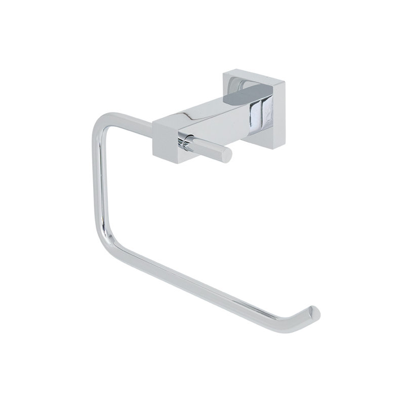 Kubista Wall Mount Toilet Paper Holder, Polished Chrome