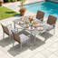 Tables de patio 59,1 "x 35,4" avec trou pour parasol