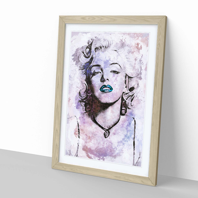 Marilyn Monroe in Abstract - Framed Print, Oak, 91cm H x 60cm W x 2cm D
