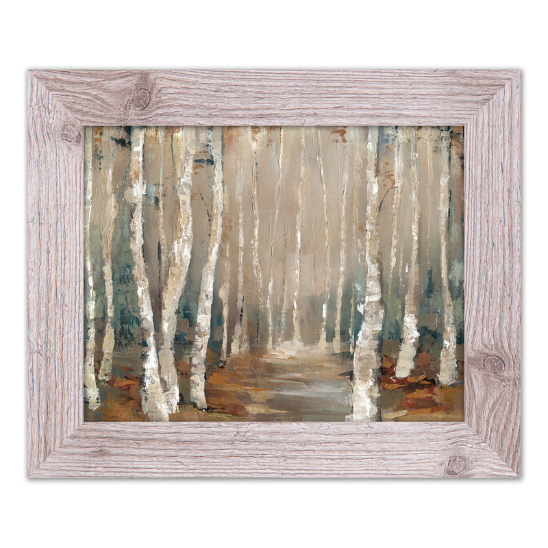 Birch Tree Landscape, reproduction encadrée, H 11 po x l 14 po x P 0,75 po, Blanc