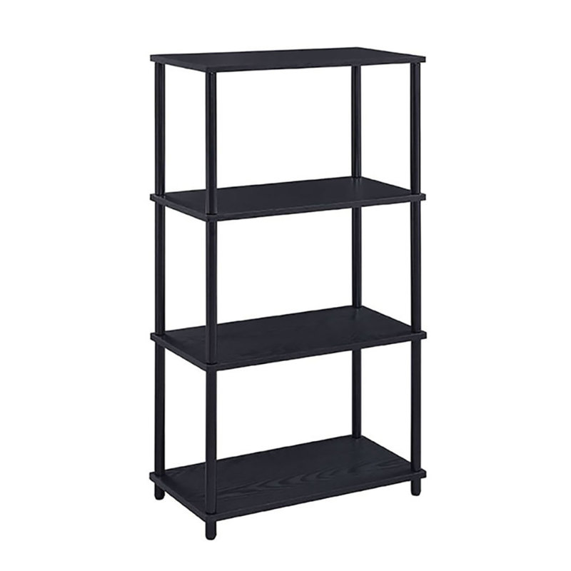 Bibliothèque noire avec 4 tablettes