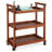 Solid Beech Wood Rolling Utility Cart with Caster Wheels