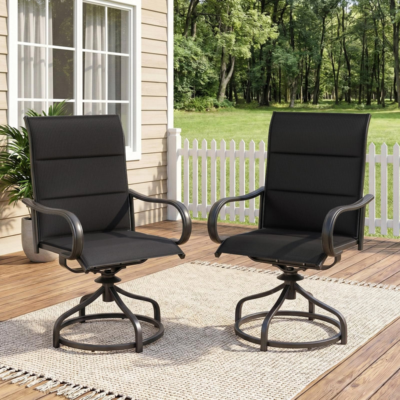 Patio Dining Armchair, Black