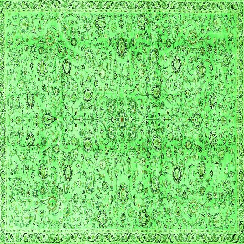 Washable Oriental Indoor Rug, Square 3'