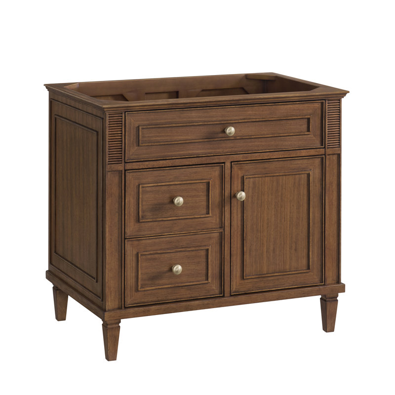 Lorelai 36'' W Single Vanity, Mid-Century Walnut, Siberian, 8" Widespread