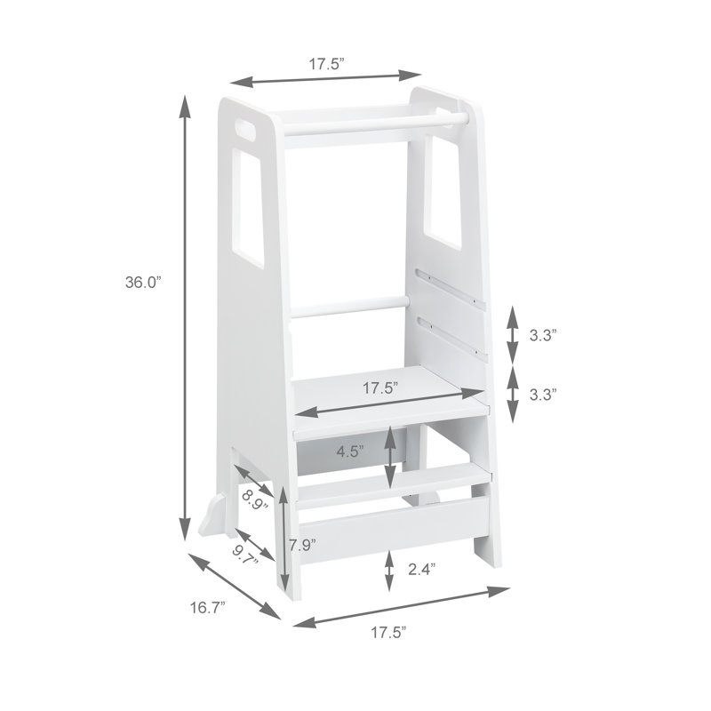 Leonid Kid Step Stool, White