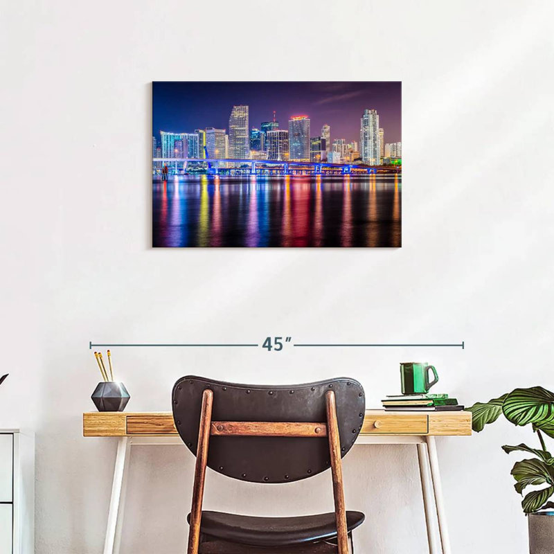 Couleurs Sirci Miami la nuit, H 20 po x l 30 po