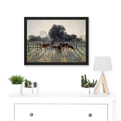 Spring Frost Livestock Cows Australia 1 Piece Single Picture Frame Painting