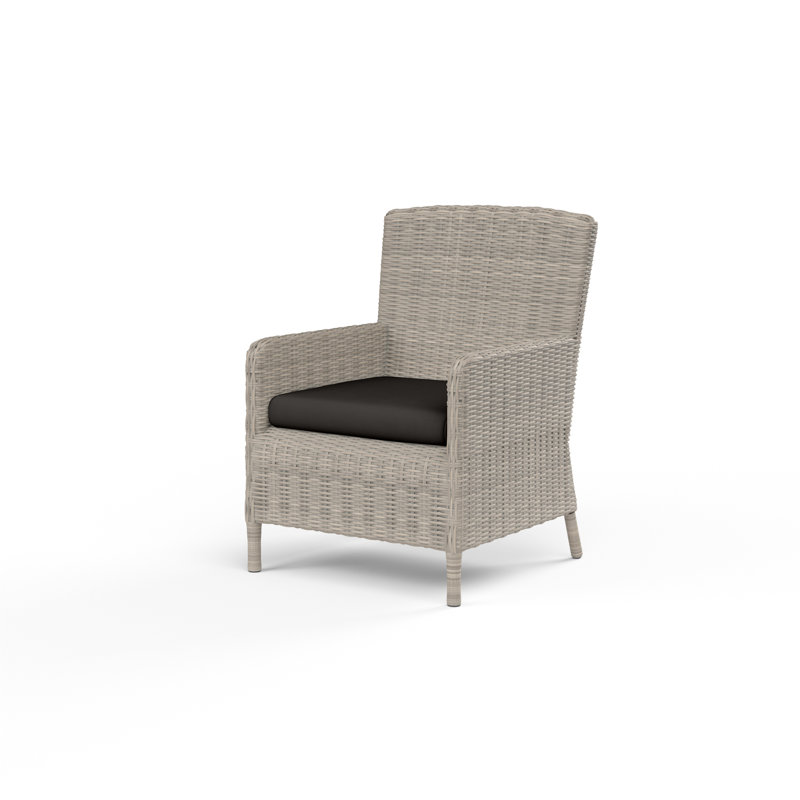 Fauteuil de patio avec coussin Manhattan, Tissage uni Sunbrella® Spectrum carbone