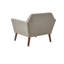 Fauteuil de style Mid-Century avec accoudoirs, décoration à boutons, accoudoirs confortables, pieds en bois massif de couleur pacane, l 37 po x P 29,5 po, H 31,5 po, conception de fauteuil moderne, mousse haute pour le rembourrage-2089295295