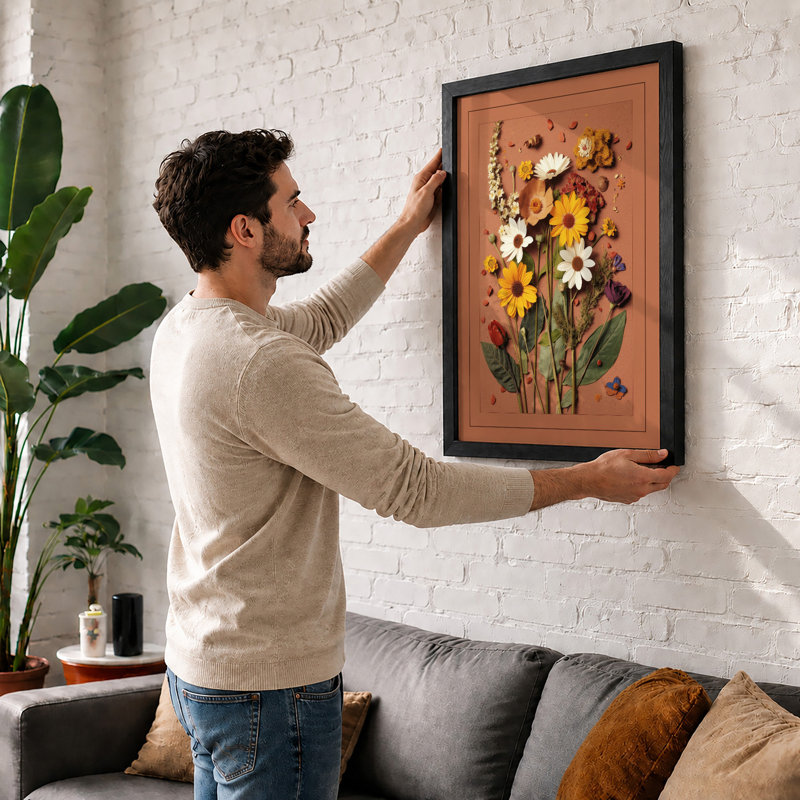 Yellow Dahlias And Daisies Botanical - Print, Unframed, A2 - 59.4 x 42.0 cm