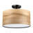 14 In. 2-Light Wood Veneer Drum Ceiling Light Semi Flush Mount-1954244118