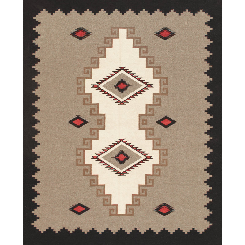 Tuscany Mocha/Ivory Wool Reversible Area Rug
