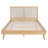 Cory Mid Century Natural Queen Low Profile Platform Cane Front Bed
