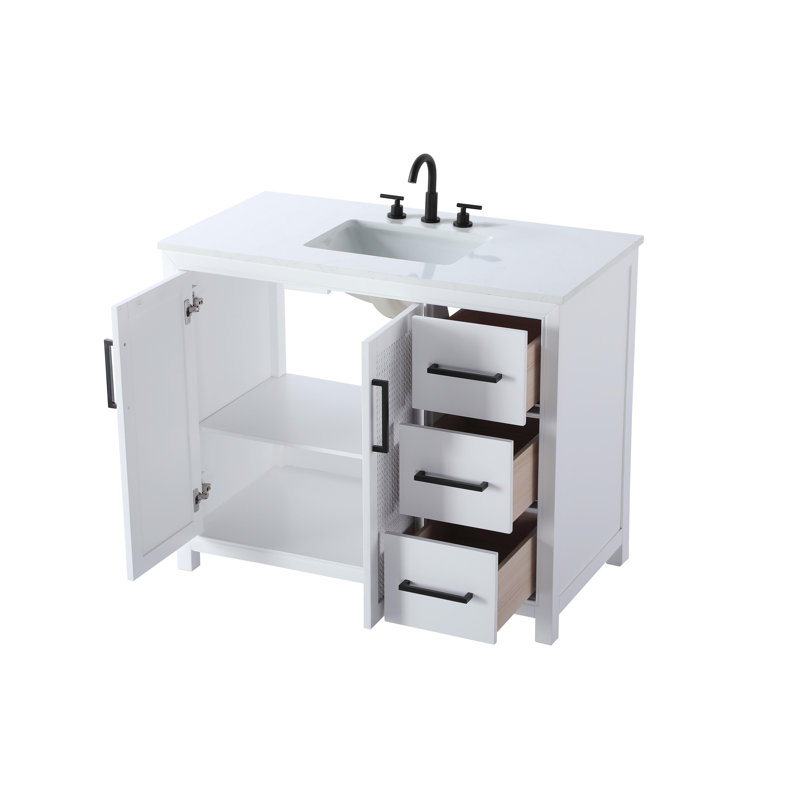 Meuble-lavabo simple 42 po, Blanc