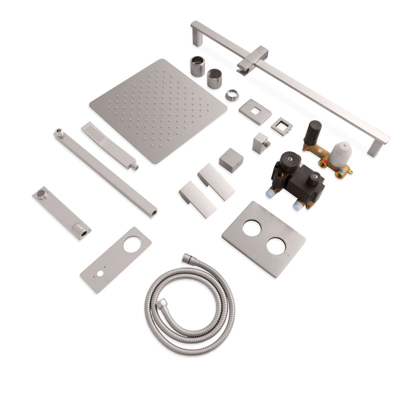 ZLINE Bliss Shower System with 12" Oversized Shower Head in Chrome, Brushed Nickel