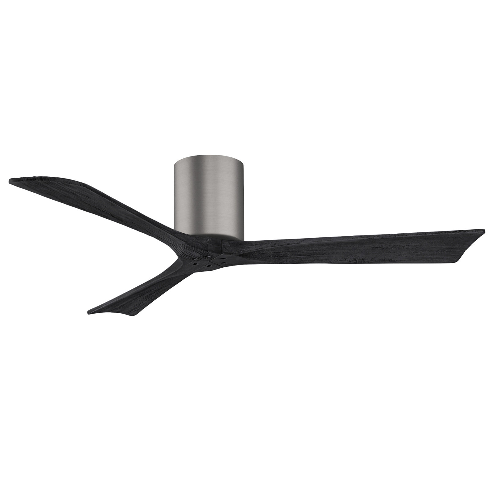 Olivier 3 Blade Ceiling Fan, Matte Black, Brushed Pewter, 52"