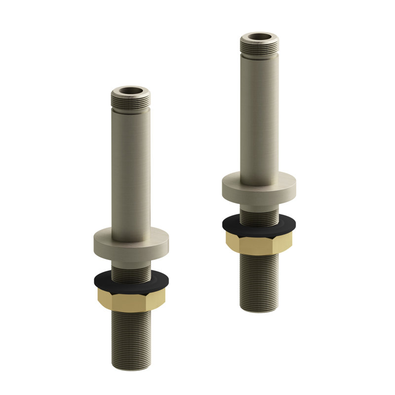 Riobel 4" Deck Mount Riser Pair, Brushed Nickel