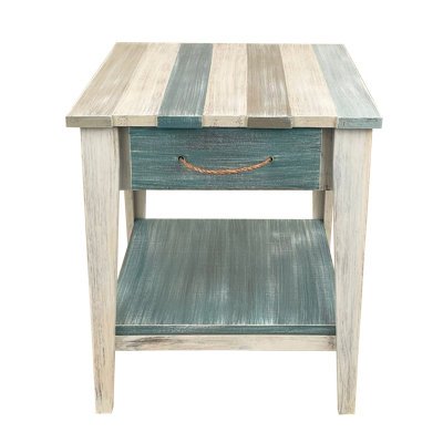 Narcissa Solid Wood End Table with Storage