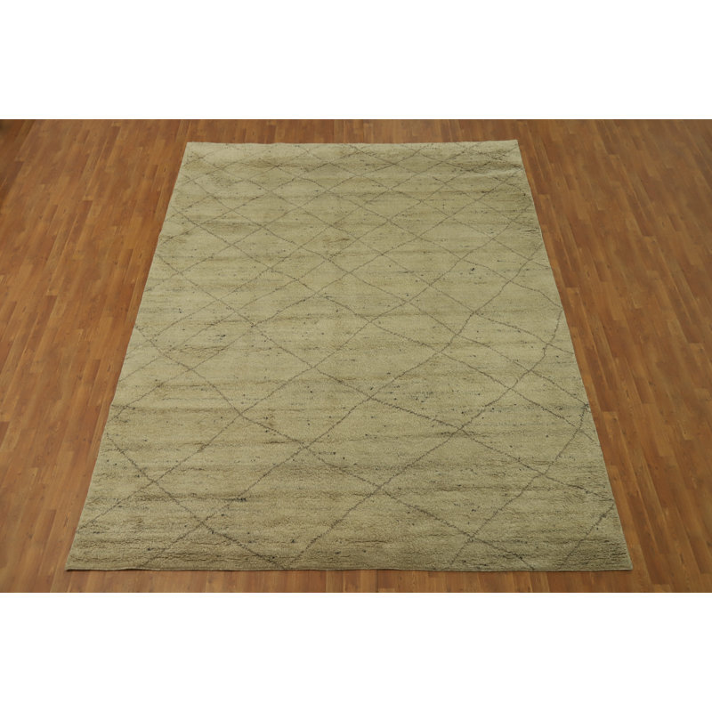 Tapis marocain à la main en treillis 9 x 12