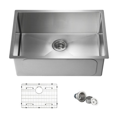 26" L x 18" W Undermount Kitchen Sink with Sink Grid