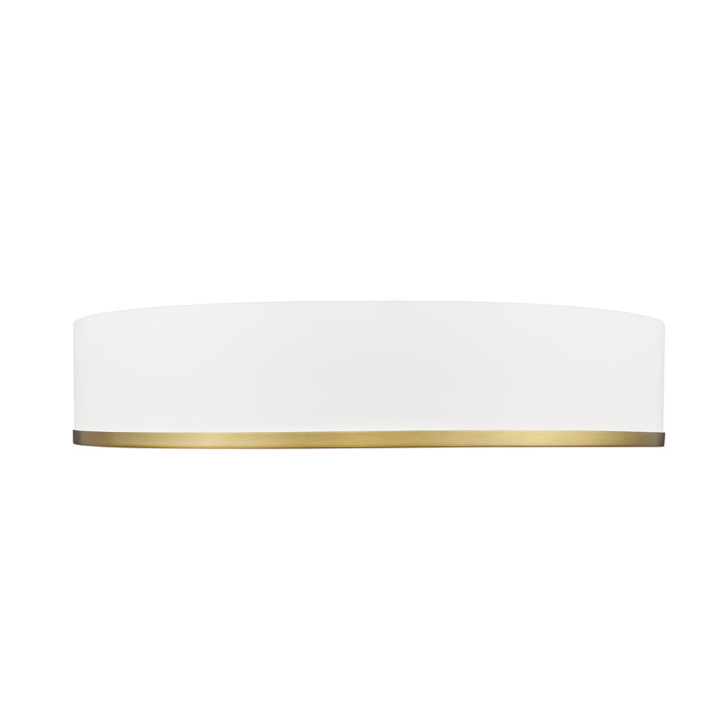Florez 20.25 inch 1 Light Flush Mount in Modern Gold, Gold/Matte White