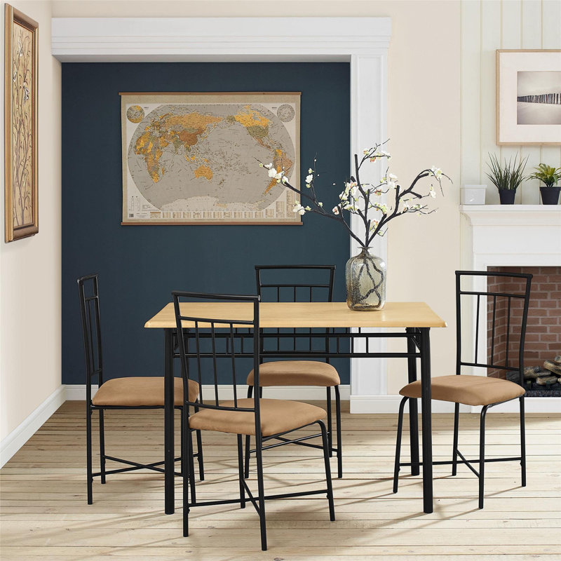 Ensemble repas pour 4 personnes Raqueta, Brun pâle