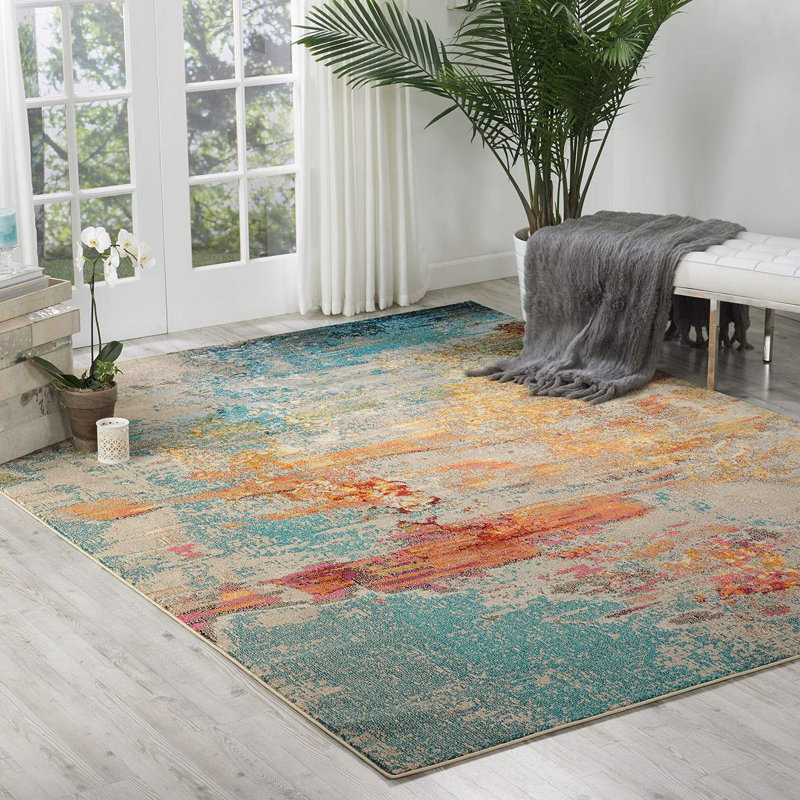 Ankica Abstract Area Rug, Round 160cm