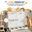 Armoire de rangement pour chien à deux portes de 39,7 po de largeur, station d'alimentation inclinable avec 4 bols et panneau réglable, armoire d'alimentation pour animaux-127346828