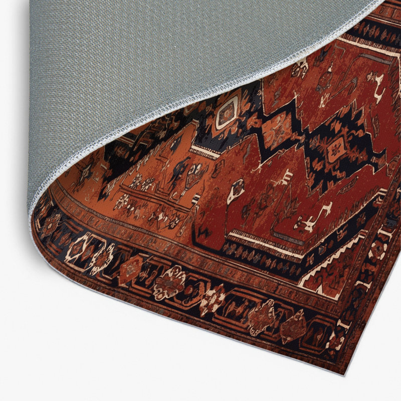 Turkish Brown Indoor and Outdoor Area Rug, Rectangle 4' x 6'