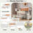 Wooden Bunk Bed With Desk, Drawers, Open Shelves, Cabinet And Led Light