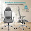 Chaise de bureau en filet à haut dossier-1309416048