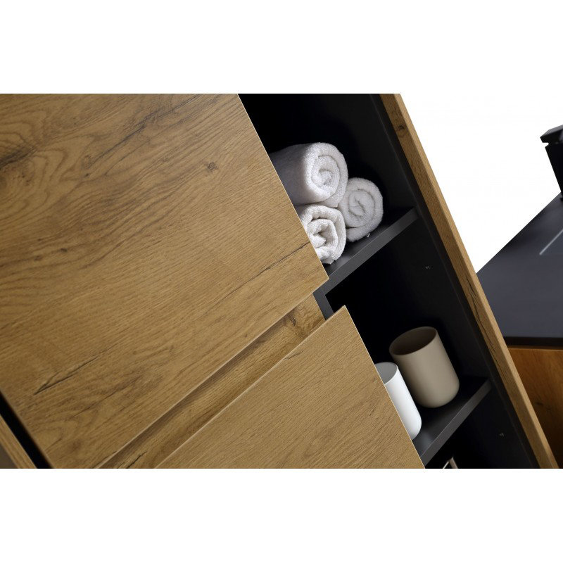 Armoire à linge Regnild, Brun clair