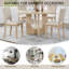 Ensemble de salle à manger rond 47,3 po avec 4 chaises rembourrées, ensemble de table à manger moderne pour 4, ensemble de table à manger rond 5 pièces pour le salon, la cuisine