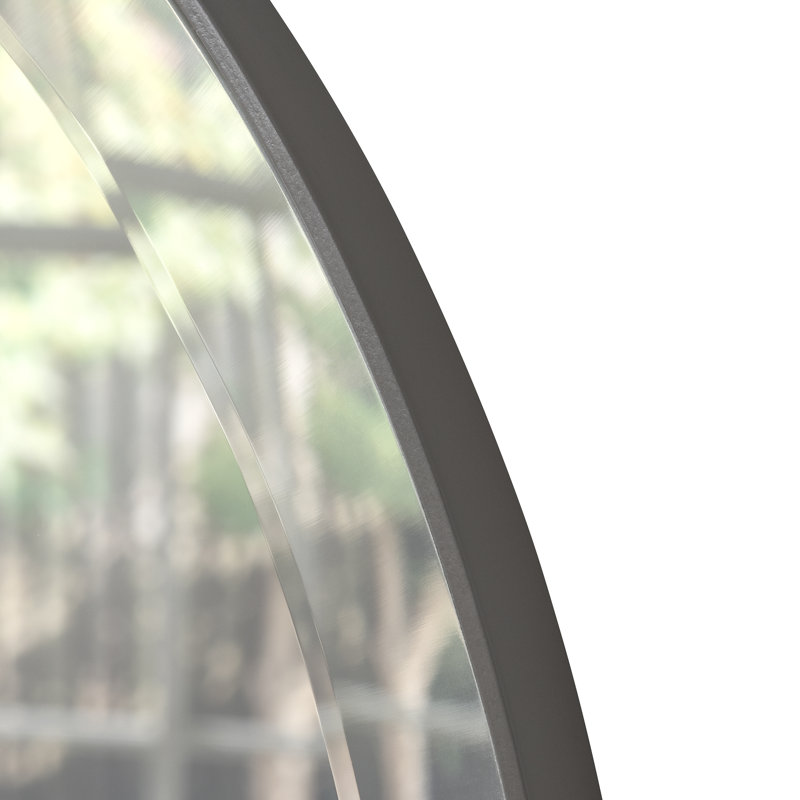 Drumnasole Wood Wall Mirror, Dark Grey