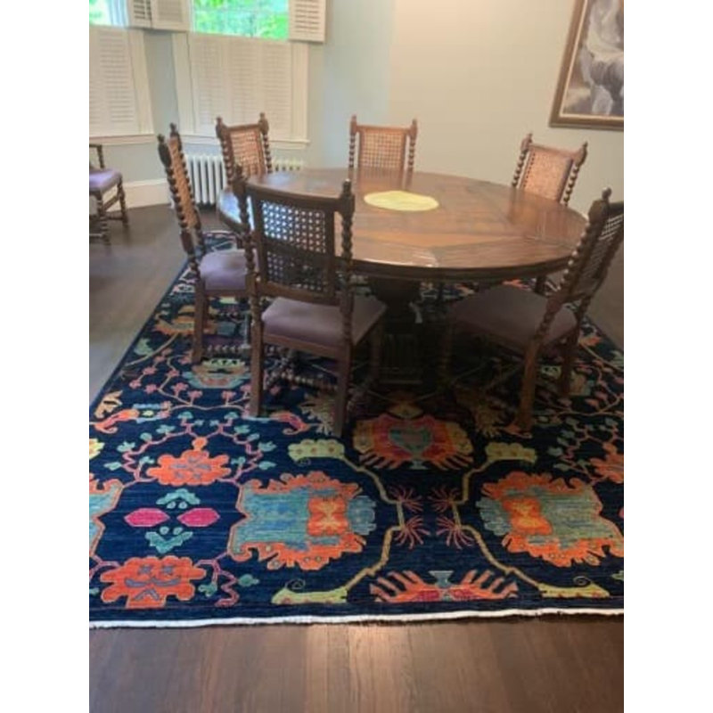 Traditional, Transitional One-of-a-Kind Rectangle 8 X 10'4" Hand Knotted Area Rug
