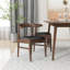 Ensemble de salle à manger rectangulaire de style Mid-Century 5 pièces avec 4 chaises en simili cuir Dartmouth