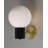 Drake 1-Light Metal and Glass Armed Sconce