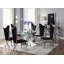 Chaise d'appoint en acier inoxydable avec pieds en forme de X (ensemble de 2)