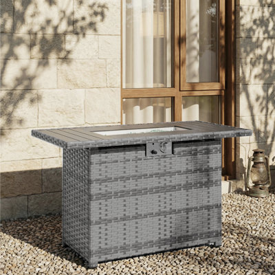 Terkel Rectangle Outdoor Fire Pit Table 
