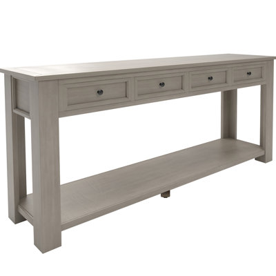 Rectangular Console Table: & Practical For Home Living Room Side With Storage Space