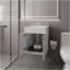 Meuble-lavabo avec deux portes Shoshoni, blanc-704055723