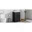 Meuble-lavabo de 20 po avec lavabo, armoire de salle de bain avec porte à fermeture douce, support de rangement et tablette réglable, noir